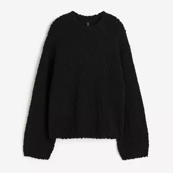 Свитер H&M Boucl, черный