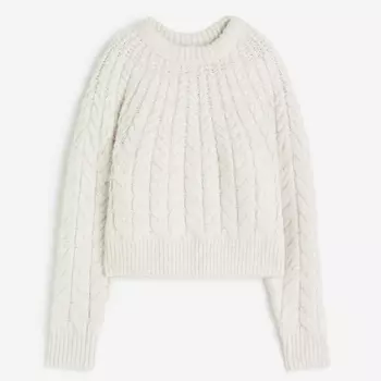 Свитер H&M Cable-knit, кремовый