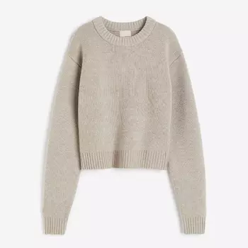 Свитер H&M Cashmere-blend, серо-бежевый