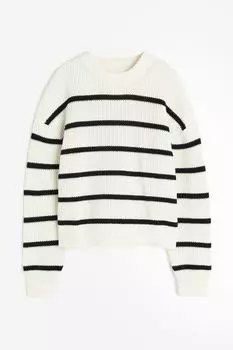 Свитер H&M Everyday Fashion, белый/черный