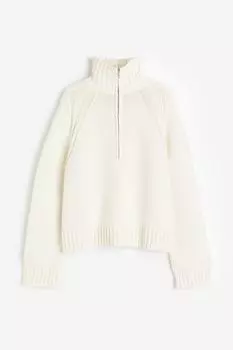 Свитер H&M Half-zip, кремовый