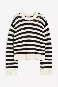 Свитер H&M Hole, кремовый/черный