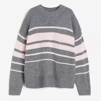 Свитер H&M Jacquard-knit, серый
