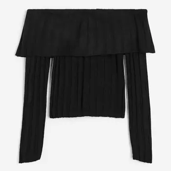 Свитер H&M Kids Open Shoulder, черный