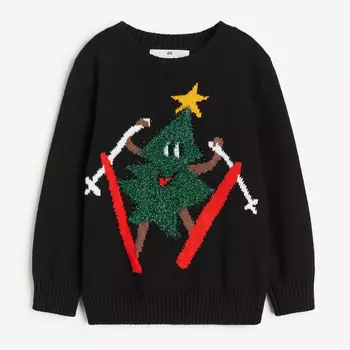 Свитер H&M Motif-detail, черный