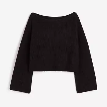 Свитер H&M Off-the-shoulder, черный