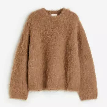 Свитер H&M Oversized, темно-бежевый