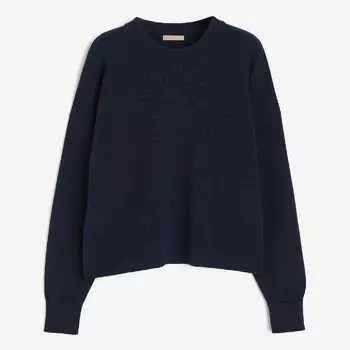 Свитер H&M Oversized, темно-синий