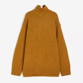 Свитер H&M Oversized Turtleneck, горчичный