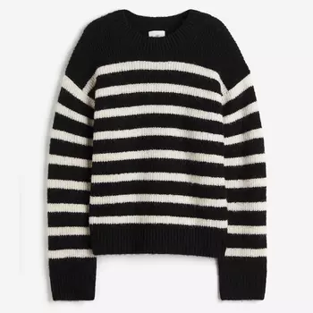 Свитер H&M Rib-knit, черный