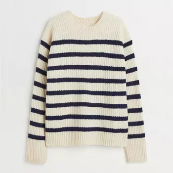Свитер H&M Rib-knit, кремовый