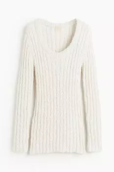 Свитер H&M Ribbed, белый