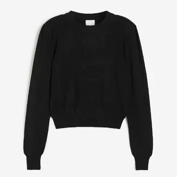 Свитер H&M Shoulder-pad, черный