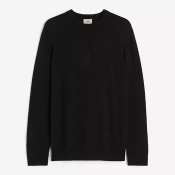 Свитер H&M Slim Fit Merino Wool, черный