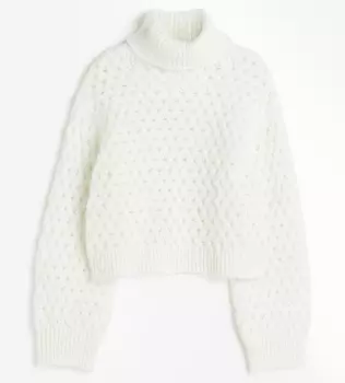 Свитер H&M Turtleneck, белый