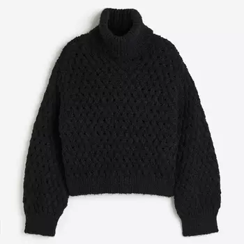Свитер H&M Turtleneck, черный