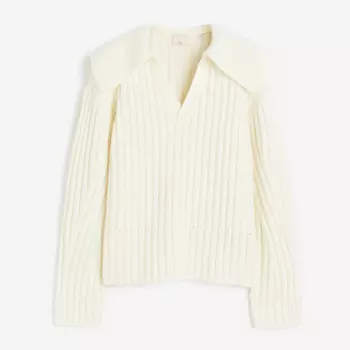Свитер H&M Wool Collar, кремовый