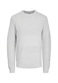 Свитер Хьюго вязаный свитер r-neck Jack & Jones, серый