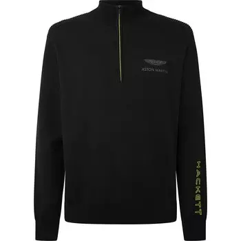 Свитер Hackett AMR Half Zip, черный