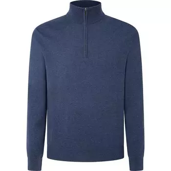 Свитер Hackett Cotton Cashmere Half Zip, синий