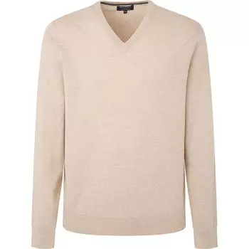 Свитер Hackett Cotton Cashmere V Neck, бежевый
