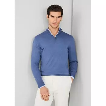 Свитер Hackett Gmd Merino Silk Half Zip, синий