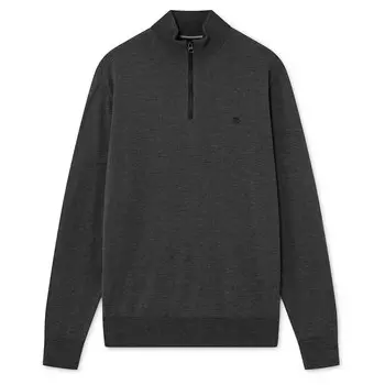 Свитер Hackett Merino Half Zip, серый