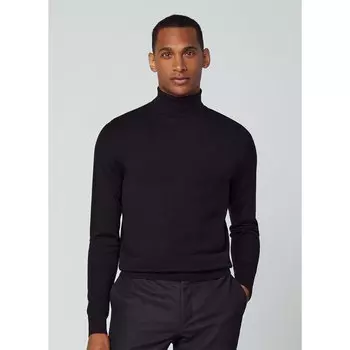 Свитер Hackett Merino Roll Neck, черный