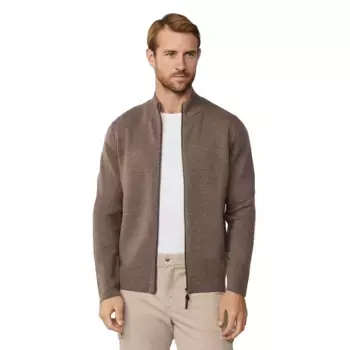 Свитер Hackett Milano full zip, коричневый