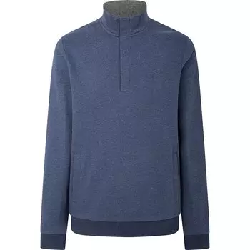 Свитер Hackett Twill Jacquard Half Zip, синий