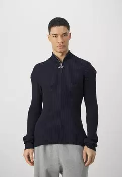 Свитер Halfzip With Diamond Unisex Han Kjbenhavn, цвет navy