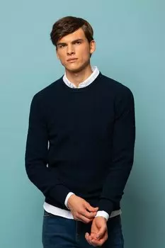 Свитер Hector с овальным вырезом Heavy Tools, синий