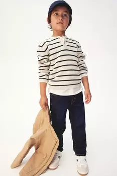 Свитер Хенли H&M, бежевый