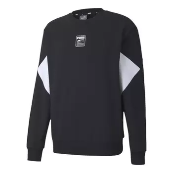 Свитер herren sweatshirts 'black white' Puma, черный