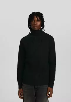 Свитер High Neck Bershka, черный