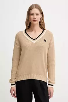 Свитер хлопковый Dkny, бежевый