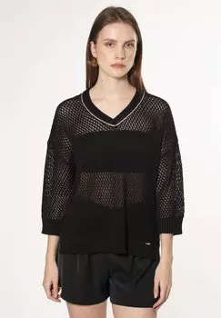 Свитер HOLED PATTERN INFLUENCER, черный