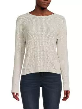 Свитер Hudson открытой вязки с узлом на спине, светло-бежевый