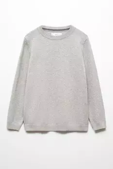 Свитер Hugo с овальным вырезом Mango, серый