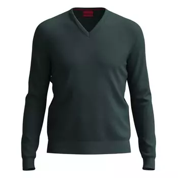 Свитер HUGO San Vredo-M V Neck, зеленый