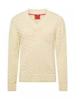 Свитер HUGO Sweater Sacoss, светло-бежевый