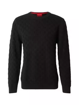 Свитер HUGO Sweater Selio, черный