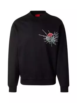 Свитер HUGO Sweatshirt Derumkek, черный