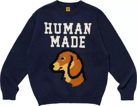 Свитер Human Made Dachs Knit 'Navy', синий