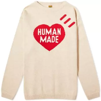 Свитер Human Made Heart Knit, бежевый