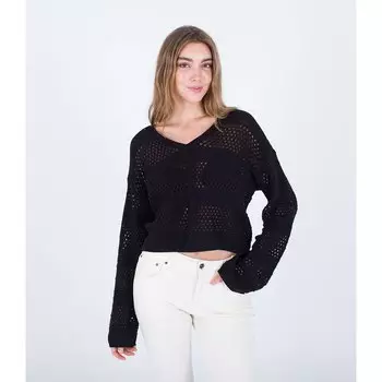 Свитер Hurley Easy Times Crochet V Neck, черный