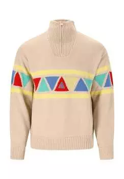 Свитер и ветровка в культовом трикотажном стиле с мериносовой шерстью Sos, цвет 1157 rainy day