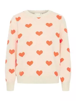 Свитер ICHI Brielle, кремовый