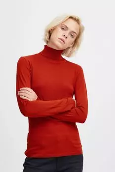 Свитер ICHI Rollkragen, коричневый