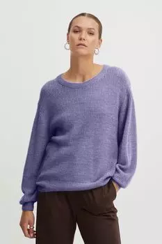 Свитер ICHI Strick, фиолетовый